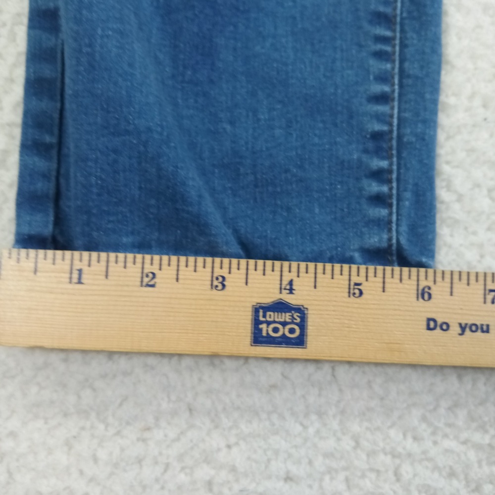 Isaac Mizrahi Live Womens Blue Straight Leg Cropped Jeans Size 14P Medium Wash - Picture 9 of 10